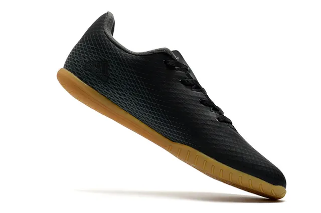 Adidas Chaussures de soccer intérieur vert violet haut en maille coupe basse lacets asymétriques 8