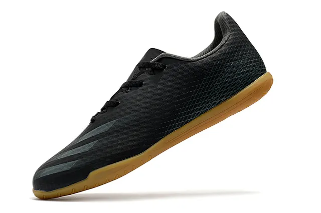 Adidas Chaussures de soccer intérieur vert violet haut en maille coupe basse lacets asymétriques 9