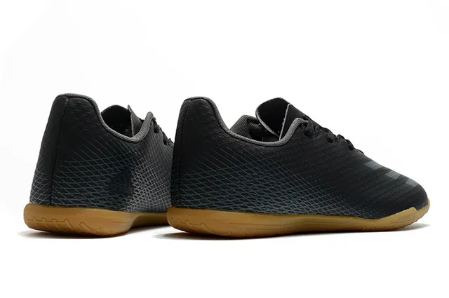 Adidas Chaussures de soccer intérieur vert violet haut en maille coupe basse lacets asymétriques 11