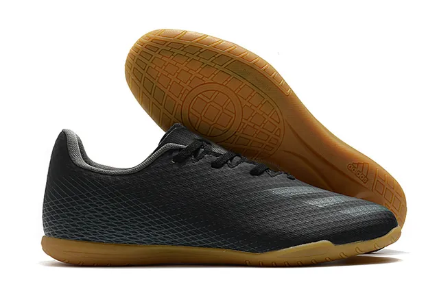Adidas Chaussures de soccer intérieur vert violet haut en maille coupe basse lacets asymétriques 12