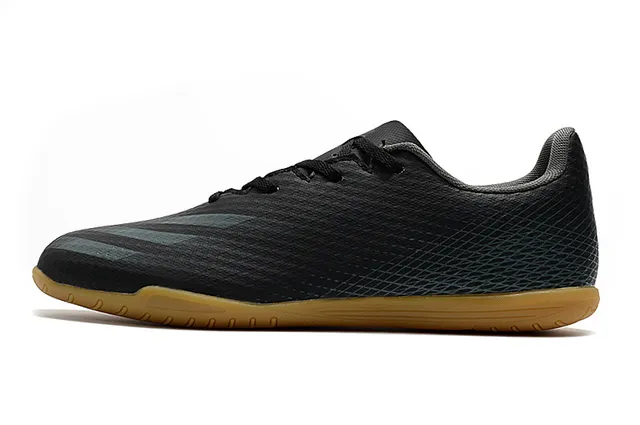 Adidas Chaussures de soccer intérieur vert violet haut en maille coupe basse lacets asymétriques 14