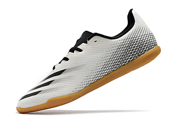 Adidas Chaussures de soccer intérieur vert violet haut en maille coupe basse lacets asymétriques 16