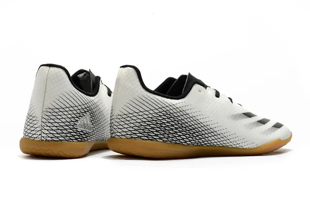 Adidas Chaussures de soccer intérieur vert violet haut en maille coupe basse lacets asymétriques 18