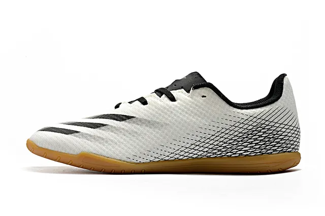 Adidas Chaussures de soccer intérieur vert violet haut en maille coupe basse lacets asymétriques 21