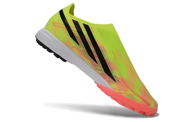Adidas Hyperfast Jaune Rouge Sans Lacets Upper Conforme à la Chaussette Impression Gradient Néon Turf Chaussures de Football 2