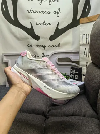 Adidas Lightstrike Pro Silver and Pink Lifestyle Sneakers 5