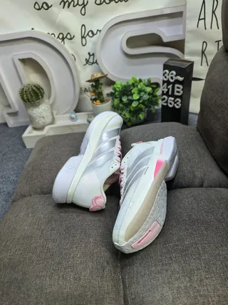 Adidas Lightstrike Pro Silver and Pink Lifestyle Sneakers 6