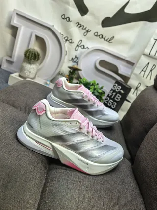 Adidas Lightstrike Pro Silver and Pink Lifestyle Sneakers 9