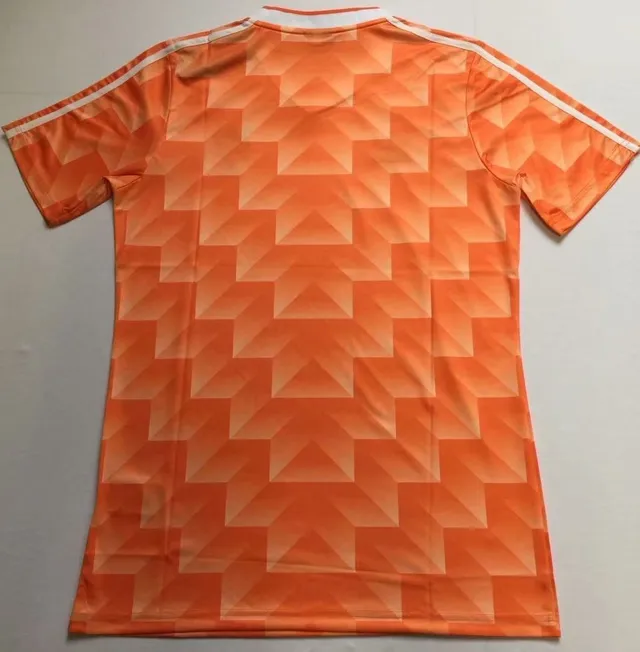 Adidas Netherlands 1988 Euro Orange Motif géométrique en forme de diamant Jersey 3