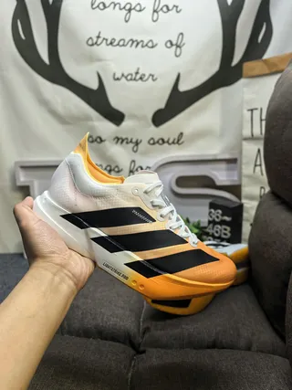 Adidas Orange Black Engineered Mesh Upper Sculpted Lightstrike Pro Midsole Running Shoes 5