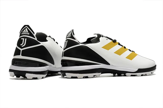 Adidas Chaussures de football orange et noir, upper synthétique, lacets asymétriques, low-cut pour gazon artificiel 5