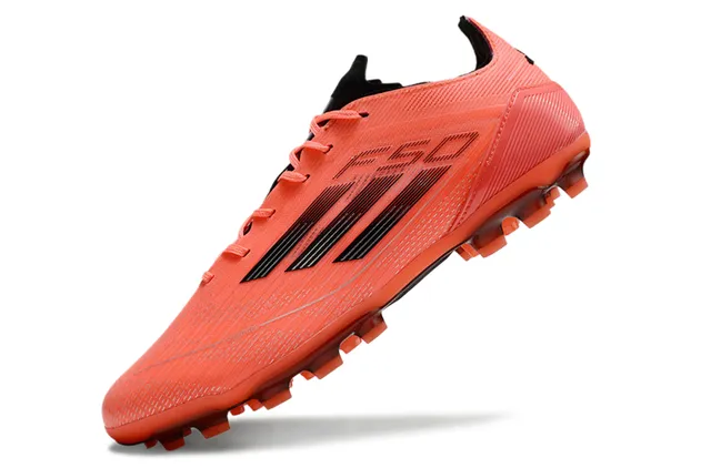 Adidas Laranja Preto Empiñe Sintético Texturizado Tiras Três Puntera Firme Sapatos de Futebol 3