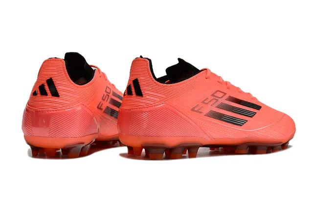 Adidas Laranja Preto Empiñe Sintético Texturizado Tiras Três Puntera Firme Sapatos de Futebol 5
