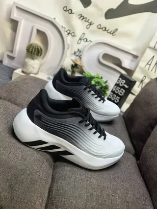 Adidas Pink Black Wave-Textured Upper Sculpted White Midsole Lifestyle Sneakers 9