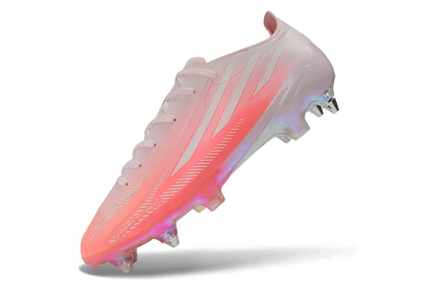 Adidas Pink Transparent Translucent Iridescent Upper Sprintweb Cage Firm-Ground Soccer Shoes 3