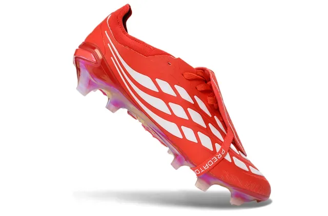 Adidas Predator Accuracy Chaussures de Football Rouge Argent Iridescent Terrain Ferme 2