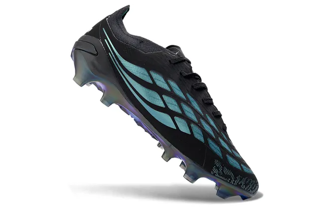 Adidas Predator Black Blue Upper Iridescent Accents Firm-Ground Soccer Shoes 2
