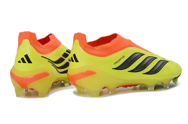 Adidas Predator Preto Verde Sem Cadarço Upper Ajuste a Meia Sobreposição Listras Neon Firm-Ground Sapatos de Futebol 17