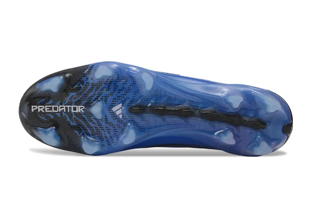 Adidas Predator Blue White Low-Cut Sock-Fit Collar Textured Synthetic Upper Firm-Ground Soccer Shoes 6