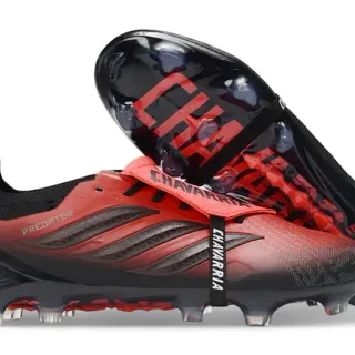 Adidas Predator Chavarría Red Black Firm-Ground फुटबॉल जूते