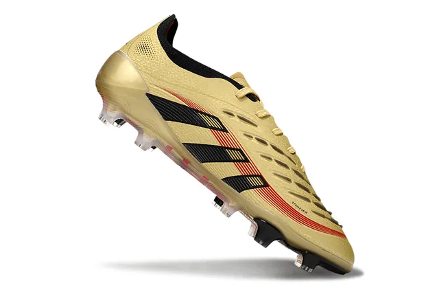 Adidas Predator Gold Black Red Firm-Ground Soccer Shoes 2