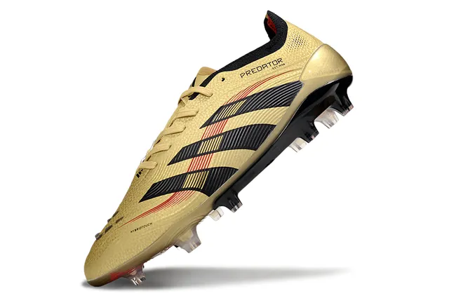 Adidas Predator Gold Black Red Firm-Ground Soccer Shoes 3