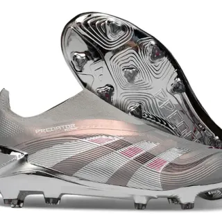 Adidas Predator Metallic Silver Rose-Gold Firm-Ground Soccer Shoes
