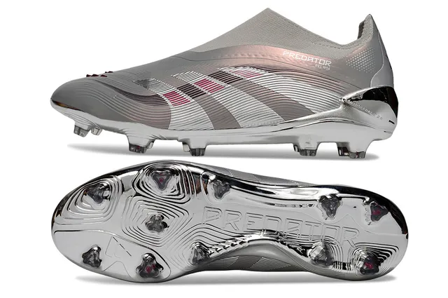 Adidas Predator Metallic Silver Rose-Gold Firm-Ground Soccer Shoes 6
