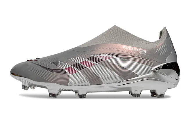 Adidas Predator Metallic Silver Rose-Gold Firm-Ground Soccer Shoes 7
