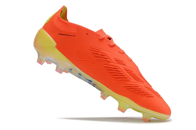 Adidas Predator Orange Black Low-Cut Football Boot Molded Studs Firm-Ground Soccer Shoes 2