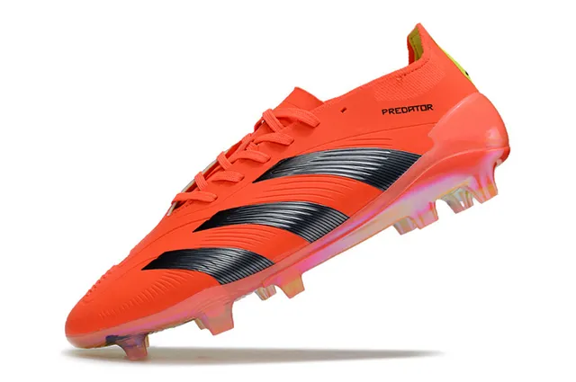 Adidas Predator Orange Black Low-Cut Football Boot Molded Studs Firm-Ground Soccer Shoes 3