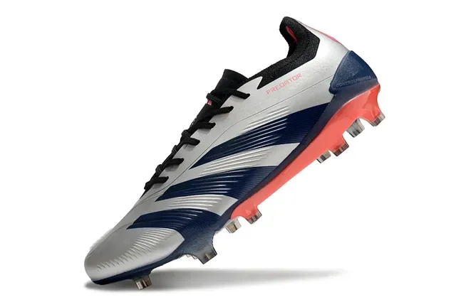 Adidas Predator Silver Navy Red Firm-Ground chuteira de futebol 3