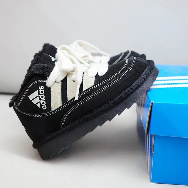 Adidas Bottes de neige violet beige hautes doublées en peluche 12