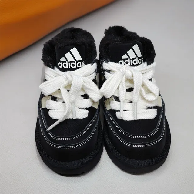 Adidas Bottes de neige violet beige hautes doublées en peluche 13