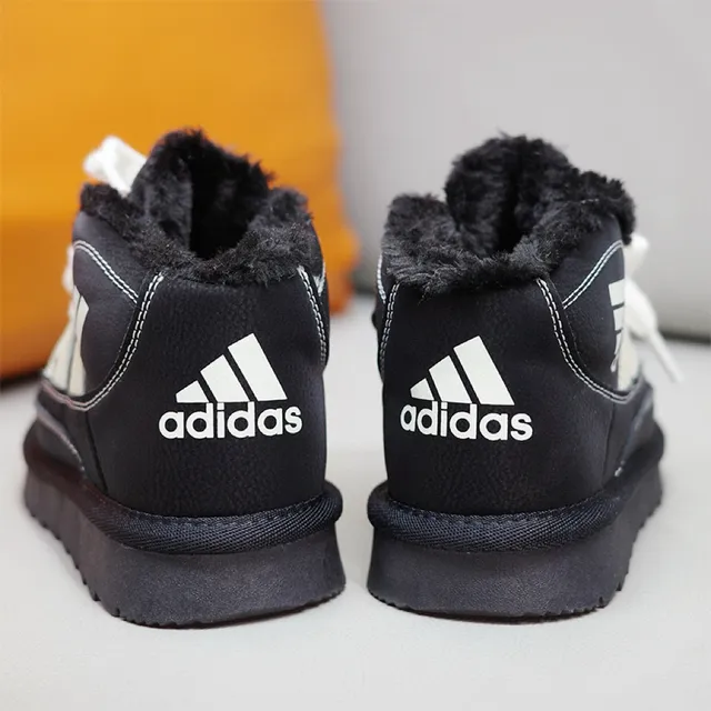 Adidas Bottes de neige violet beige hautes doublées en peluche 14