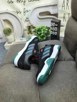 Adidas Purple Gray Suede Upper Three-Stripe Side Panel Sneakers 16