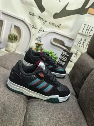 Adidas Purple Gray Suede Upper Three-Stripe Side Panel Sneakers 19