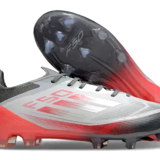 Adidas Red Black Low-Cut Synthetic Upper Translucent TPU Stud System Firm-Ground Soccer Shoes