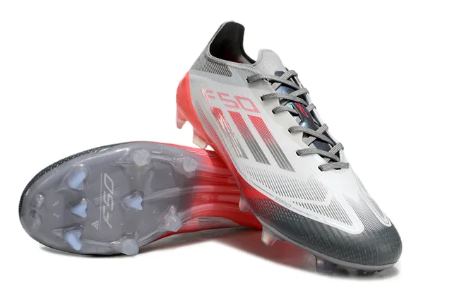 Adidas Red Black Low-Cut Synthetic Upper Translucent TPU Stud System Firm-Ground Soccer Shoes 4