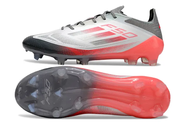 Adidas Red Black Low-Cut Synthetic Upper Translucent TPU Stud System Firm-Ground Soccer Shoes 6