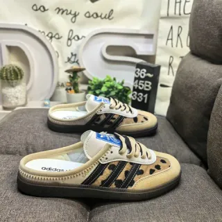 Adidas Samba Leopard-Print Slip-On Lifestyle Sneakers