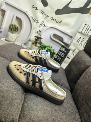 Adidas Samba Leopard-Print Slip-On Lifestyle Sneakers 7