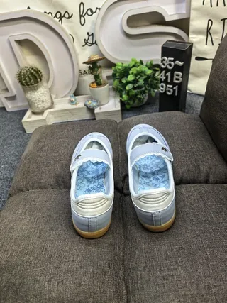 Adidas Samba Light Blue Suede Laceless Lifestyle Sneakers 8