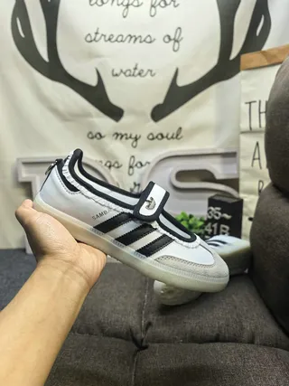 Adidas Samba Mary Jane Laceless White Black Lifestyle Sneakers 5