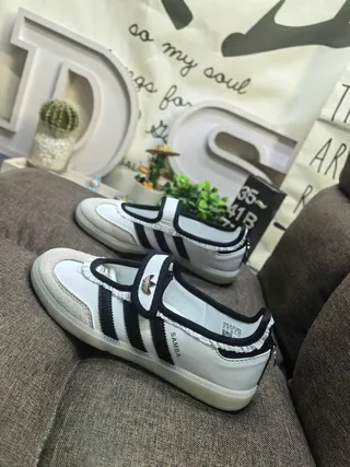 Adidas Samba Mary Jane Laceless White Black Lifestyle Sneakers 7