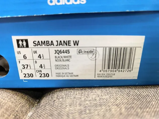 Adidas Samba Off-White Black Gum लाइफस्टाइल स्नीकर 22