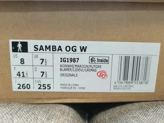 Adidas Samba Off-White Burgundy Lifestyle Sneakers 2