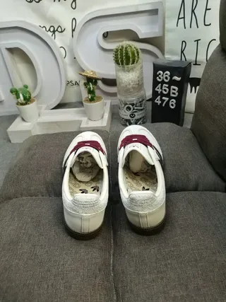 Adidas Samba Off-White Burgundy Lifestyle Sneakers 8