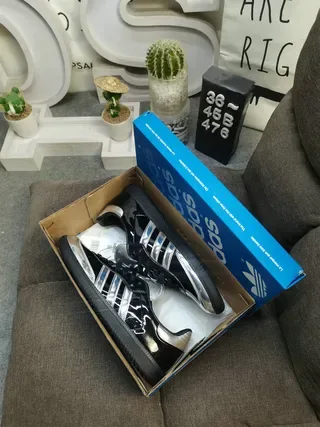 Adidas Samba OG Glossy Black and Metallic Silver Lifestyle Sneakers 3