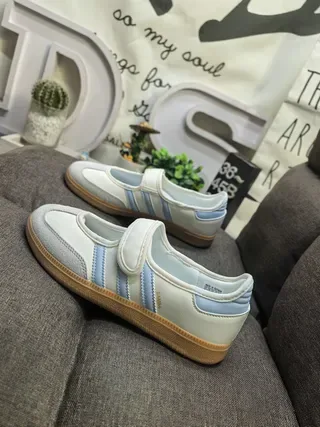 Adidas Samba OG Off-White and Light Blue Lifestyle Sneakers 7